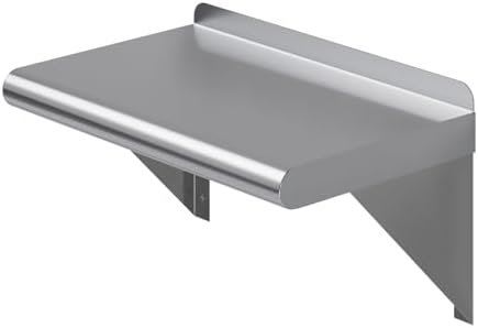 AmGood 10in x 16in Stainless Steel Wall Shelf NSF Certified