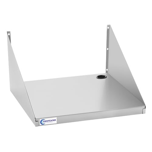 Stainless Steel Microwave Wall Shelf 18x24 Inch Heavy Duty