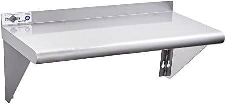 Profeeshaw NSF Stainless Steel Shelf 12x24 Inch Commercial Wall Mounted Storage Rack