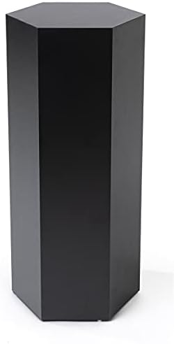 Displays2go Hexagon Riser Pedestal - Black 30 Inch Tall