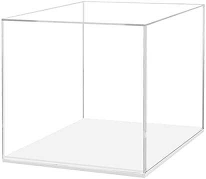 12 Inch Clear Acrylic Display Box with White Base