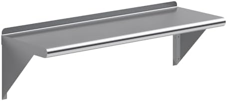 AmGood Heavy Duty Stainless Steel Wall Shelf with 50 Sizes