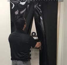 Strivide PVC Strip Curtain Door Opaque Black 8x008 NSFUSDA Approved