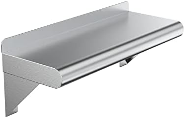 AmGood 8 X 16 Stainless Steel Wall Shelf NSF Certified