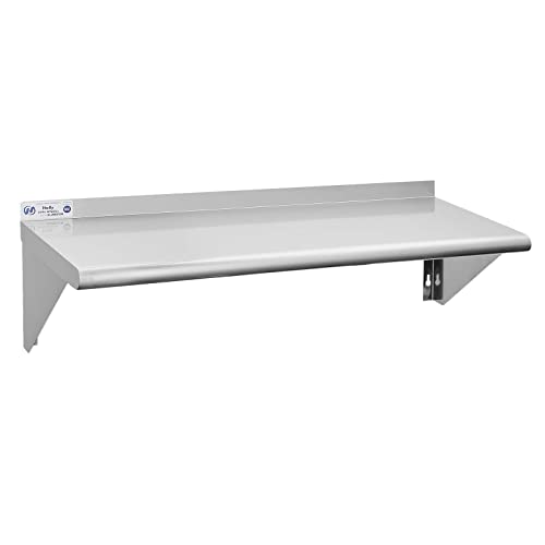 Hally Stainless Steel Shelf 14x36 Inches 300 lb Wall Mount