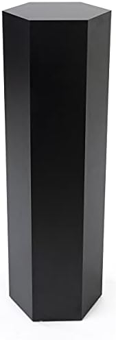 Displays2go Hexagonal Pedestal Display 42 Inch Black