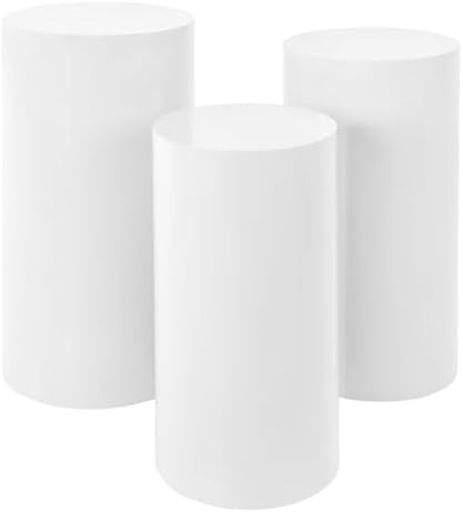 Ritabiity Flower Cylindrical Display Stands 3Pcs