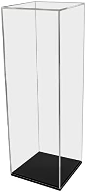 Marketing Holders Acrylic Display Riser Box 12x12x32 Clear Cube with Black Base