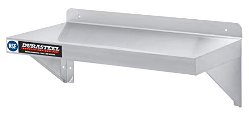 DuraSteel Stainless Steel Wall Shelf 24x12 Commercial Grade