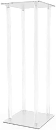 Clear Acrylic Display Riser 24 Inch Tall Pedestal Stand