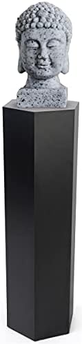 Displays2go Hexagonal Pedestal Display 42 Inch Black