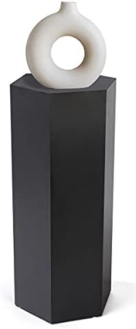 Displays2go Hexagon Riser Pedestal - Black 30 Inch Tall
