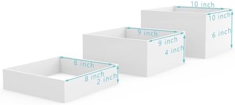 PecMuikee Acrylic Buffet Risers 3PCS 8 9 10 Nesting Display Stands