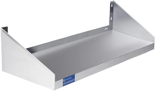 Premium Stainless Steel Wall Shelf with Side Guards