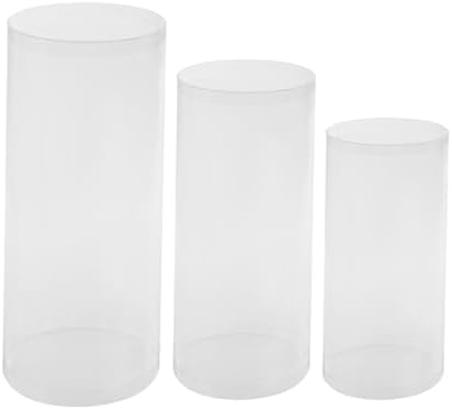 3PCS Clear Cylinder Display Stands for Parties