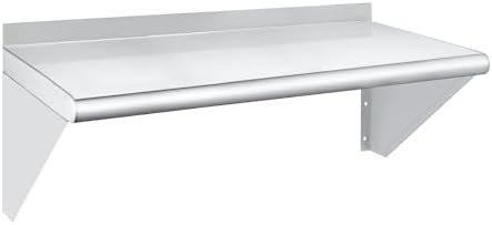 HARDURA 12x24 Stainless Steel Wall Shelf 210lb