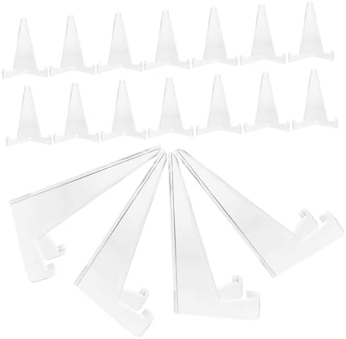 Cabilock 22Pcs Acrylic Easel Stand for Plates Photos Artworks Home Decor Display