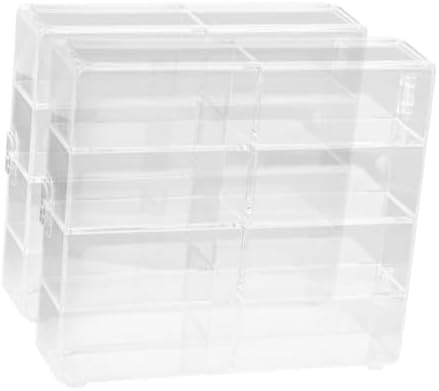 COHEALI 2Pcs Miniature Display Case Stand for Model Cars and Collectibles