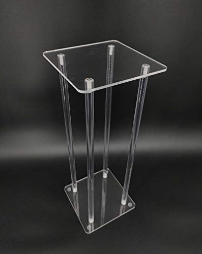 Clear Acrylic Display Riser 24 Inch Tall Pedestal Stand