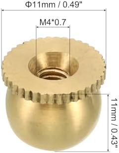 PATIKIL Brass Cap Nuts 10 Pack Lamp Finial Decoration
