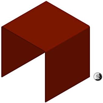 FixtureDisplays One Riser Combo 8 Inch Cube 3 Sided Red Acrylic Display Pedestal