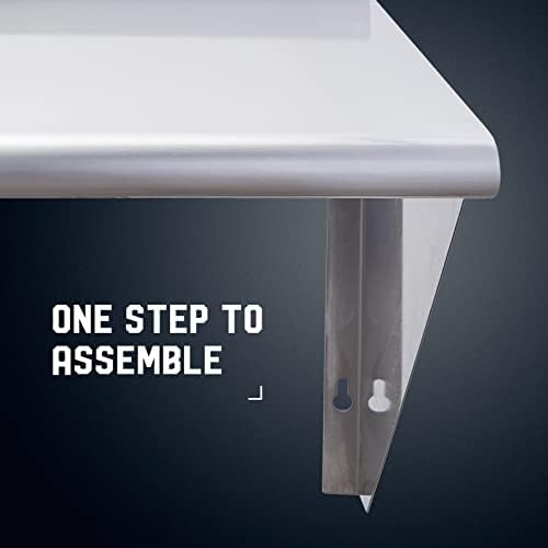 Profeeshaw NSF Stainless Steel Shelf 12x24 Inch Commercial Wall Mounted Storage Rack