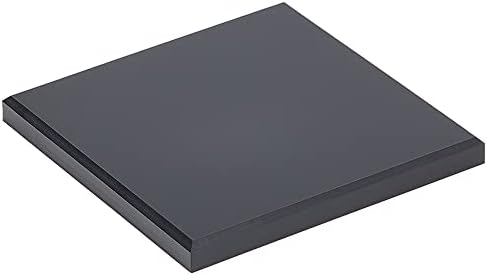 BENECREAT Black Acrylic Square Display Base 4x4x06 Inch