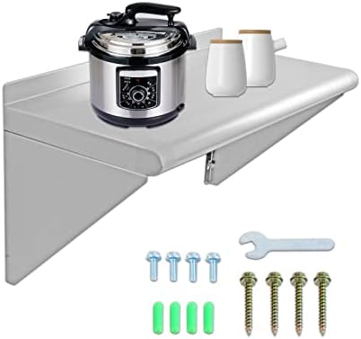 12x24 Wall Mounted Stainless Steel Shelf for Kitchen and Restaurant