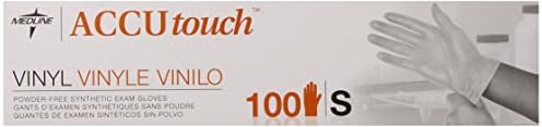 Medline Accutouch Synthetic Exam Gloves Clear 100 Count