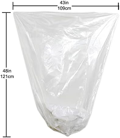 TYPLASTICS 45-48 Gallon Clear Trash Can Liners 200 Pack