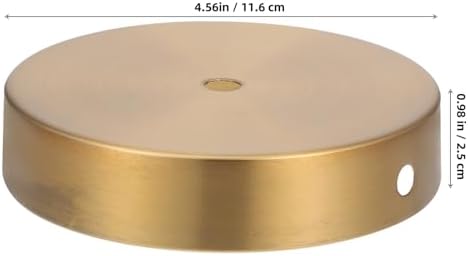 Amosfun Round Iron Table Lamp Base Universal Stand for Home Decor