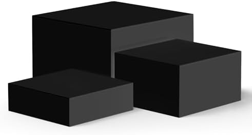 3pcs Buffet Risers Display Stand Set Black