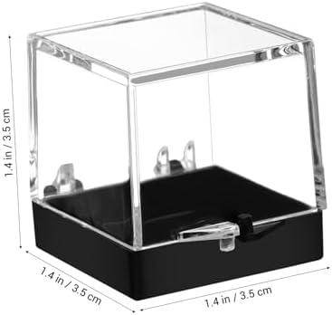 ABOOFAN 48Pcs Plastic Transparent Display Case for Mineral Specimens