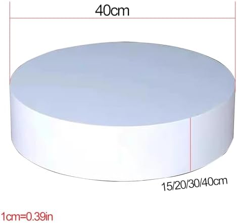 Round Cylinder Pedestal Stand for Display Black 40cm