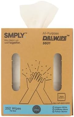 Dri-Wipe S601 by SMPLY Brands 252 Wipes All-Purpose Disposable Cleaning
