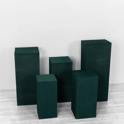 Efavormart Set of 5 Hunter Emerald Green Spandex Display Box Covers