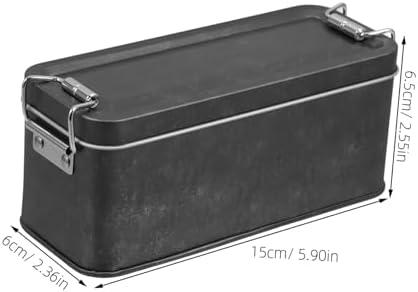 Vintage Tin Storage Box with Lid for Cookies Candies and Biscuits