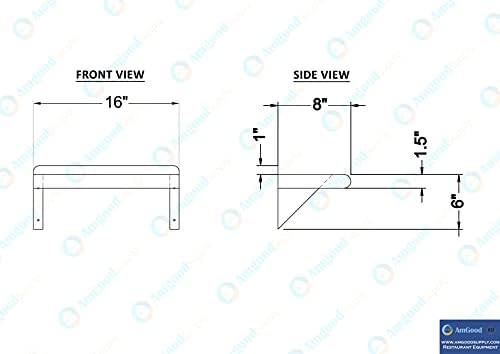 AmGood 8 X 16 Stainless Steel Wall Shelf NSF Certified