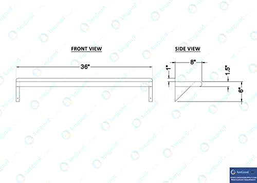 AmGood 8 In x 36 In Stainless Steel Wall Shelf