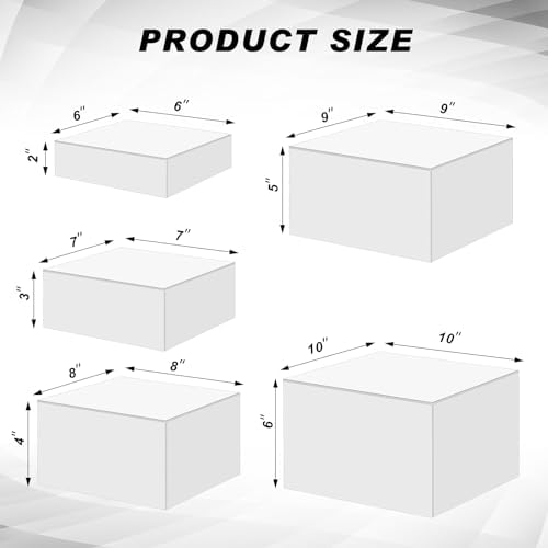 Sintuff 5 Pcs Acrylic Display Risers for Food and Jewelry