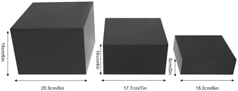 3pcs Buffet Risers Display Stand Set Black