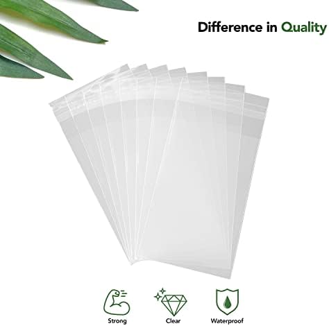 5x7 Inch Cellophane Bags 1000 Pack Clear Self-Sealing
