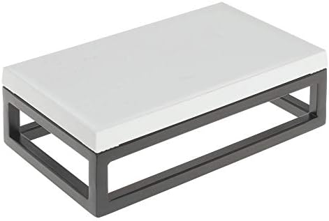 HUBERT Black Display Riser with White Top 3 15 Inch