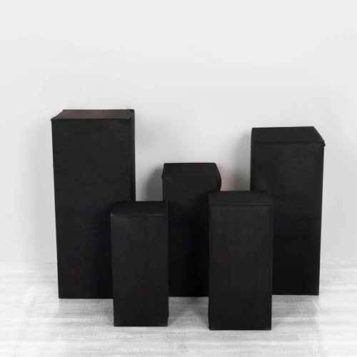 Efavormart Set of 5 Black Spandex Display Box Covers
