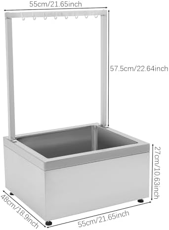 LOYALHEARTDY Stainless Steel Floor Mop Sink with Tool Rack