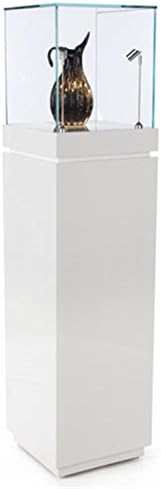 Displays2go Pedestal Showcase with LED Lighting