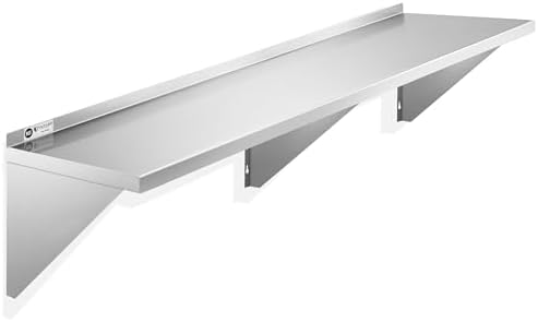 KUTLER Stainless Steel Shelf 12x72 Wall Mount