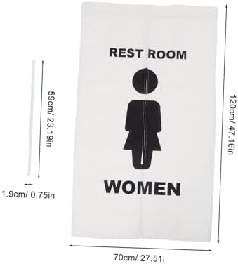 Zerodeko Public Restroom Privacy Curtain for Business Use