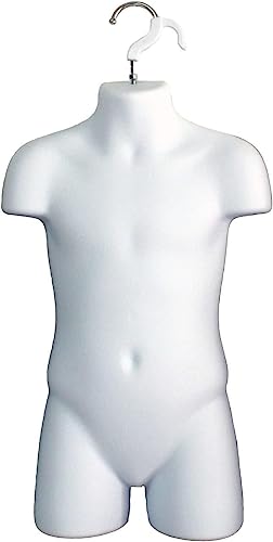 DisplayTown Child Mannequin Torso with Metal Stand for Tshirt Display