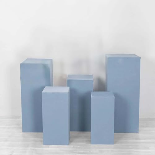 Set of 5 Dusty Blue Spandex Display Box Covers